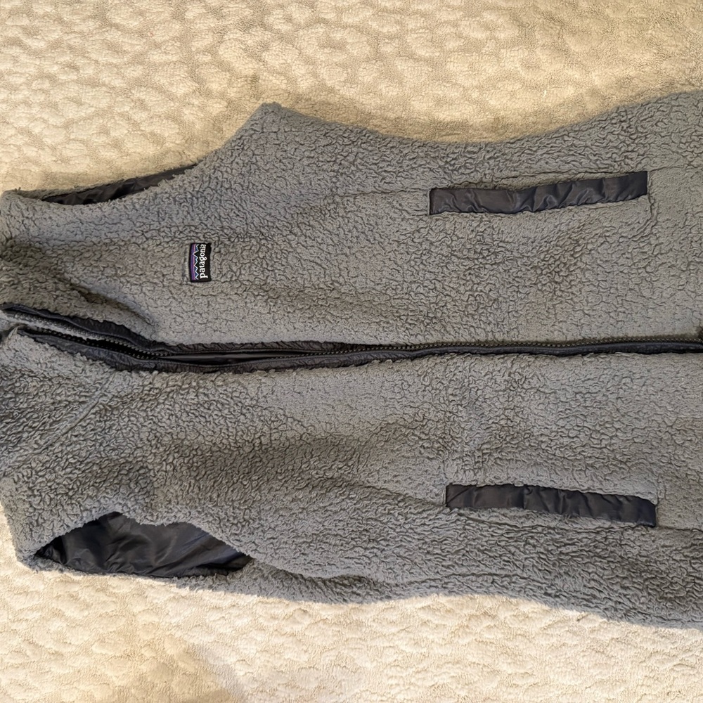 Patagonia Gray Fleece Vest XS